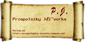 Przepolszky Jávorka névjegykártya